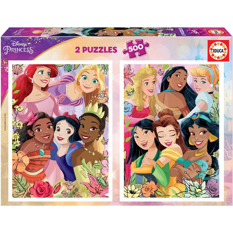 Imagen 1 de Puzzle Princesas Disney 2X500pzs