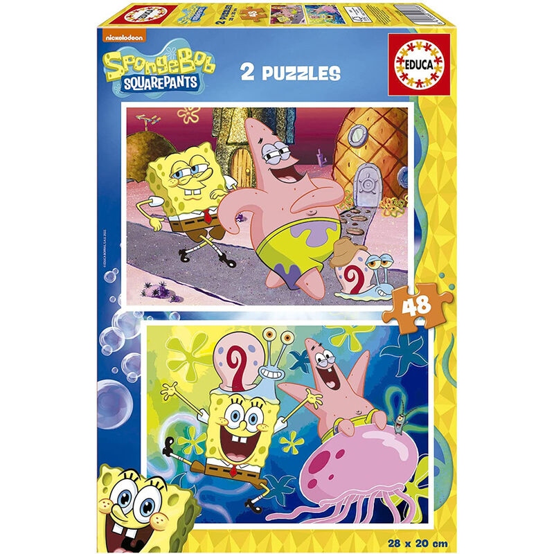 Imagen 1 de Puzzle Bob Esponja 2X48pzs