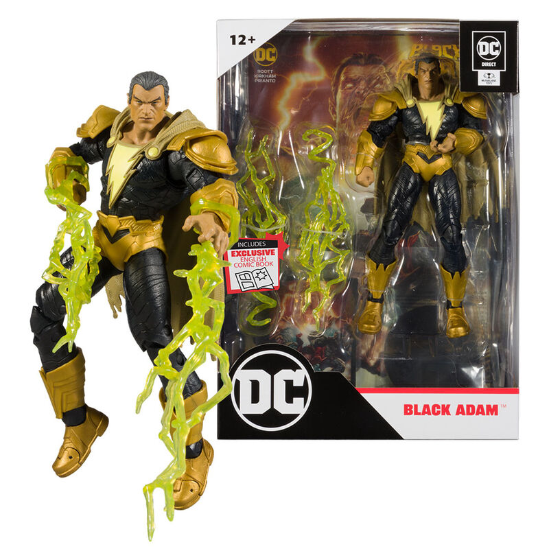 Imagen 1 de Figura Black Adam + Comic Black Adam Dc Comics 17Cm