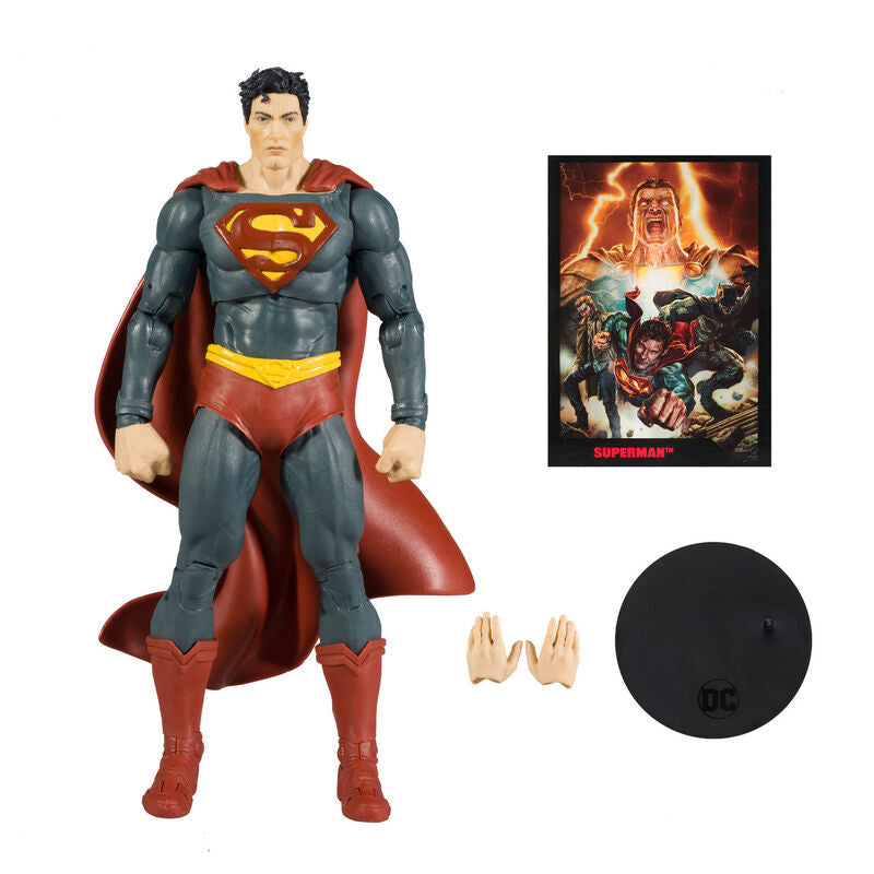 Imagen 2 de Figura Superman  + Comic Black Adam Dc Comics 17Cm