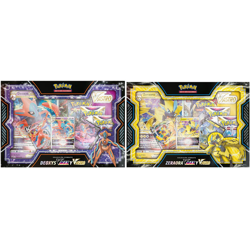 Imagen 1 de Pack 6 Blisters Juego Cartas Coleccionables Deoxys Vmax & Zeraora Vmax Pokemon Surtido Español