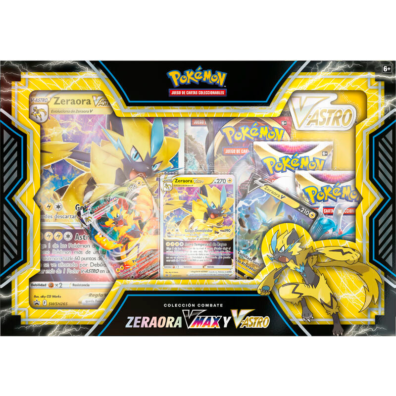 Imagen 2 de Pack 6 Blisters Juego Cartas Coleccionables Deoxys Vmax & Zeraora Vmax Pokemon Surtido Español