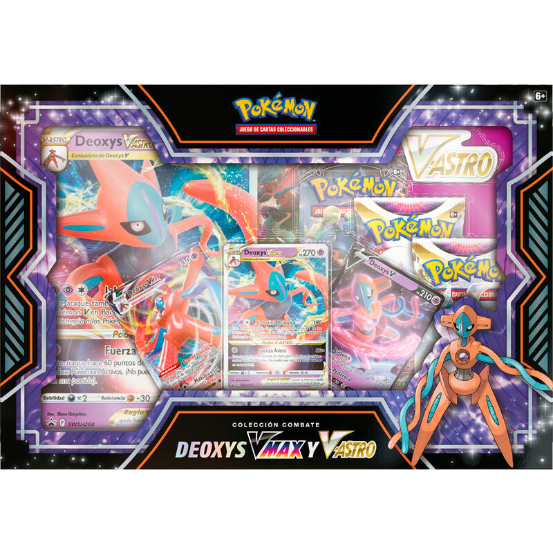 Imagen 3 de Pack 6 Blisters Juego Cartas Coleccionables Deoxys Vmax & Zeraora Vmax Pokemon Surtido Español