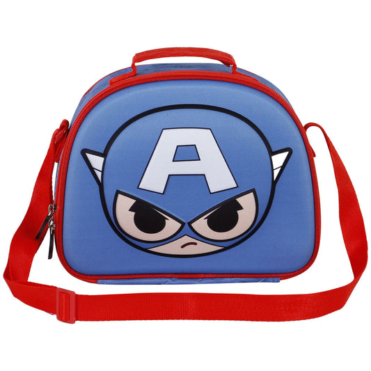 Imagen 1 de Bolsa Portameriendas 3D Bobblehead Capitan America Vengadores Avengers Marvel