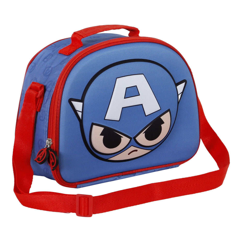 Imagen 3 de Bolsa Portameriendas 3D Bobblehead Capitan America Vengadores Avengers Marvel