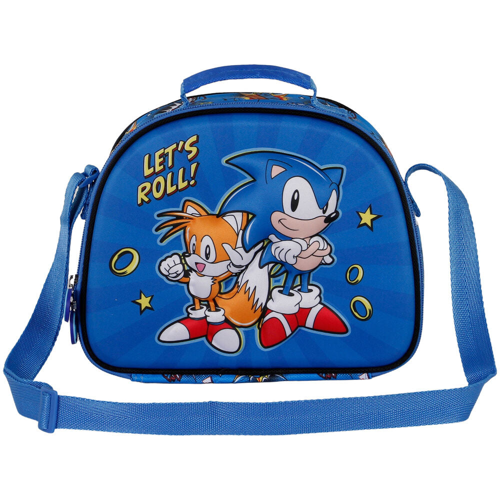 Imagen 1 de Bolsa Portameriendas 3D Lets Roll Sonic The Hedgehog