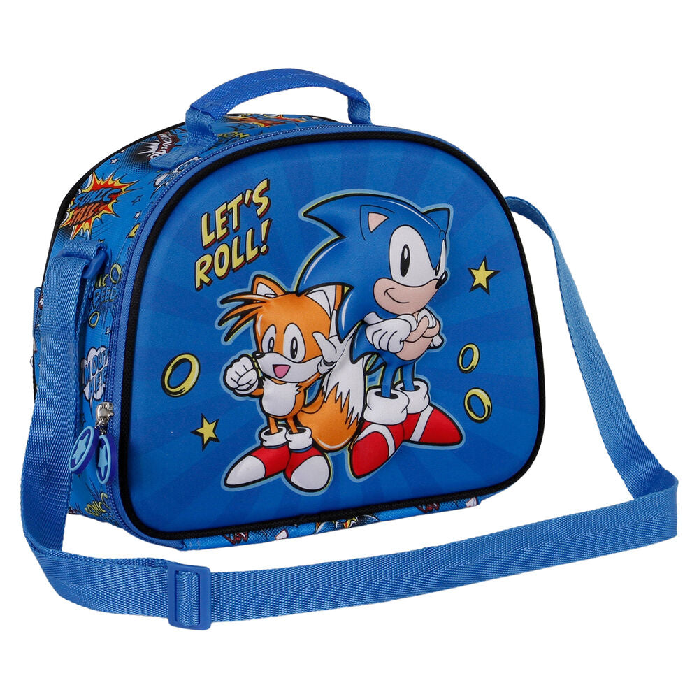 Imagen 2 de Bolsa Portameriendas 3D Lets Roll Sonic The Hedgehog