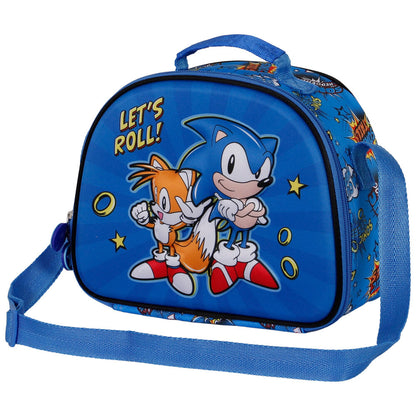 Imagen 4 de Bolsa Portameriendas 3D Lets Roll Sonic The Hedgehog