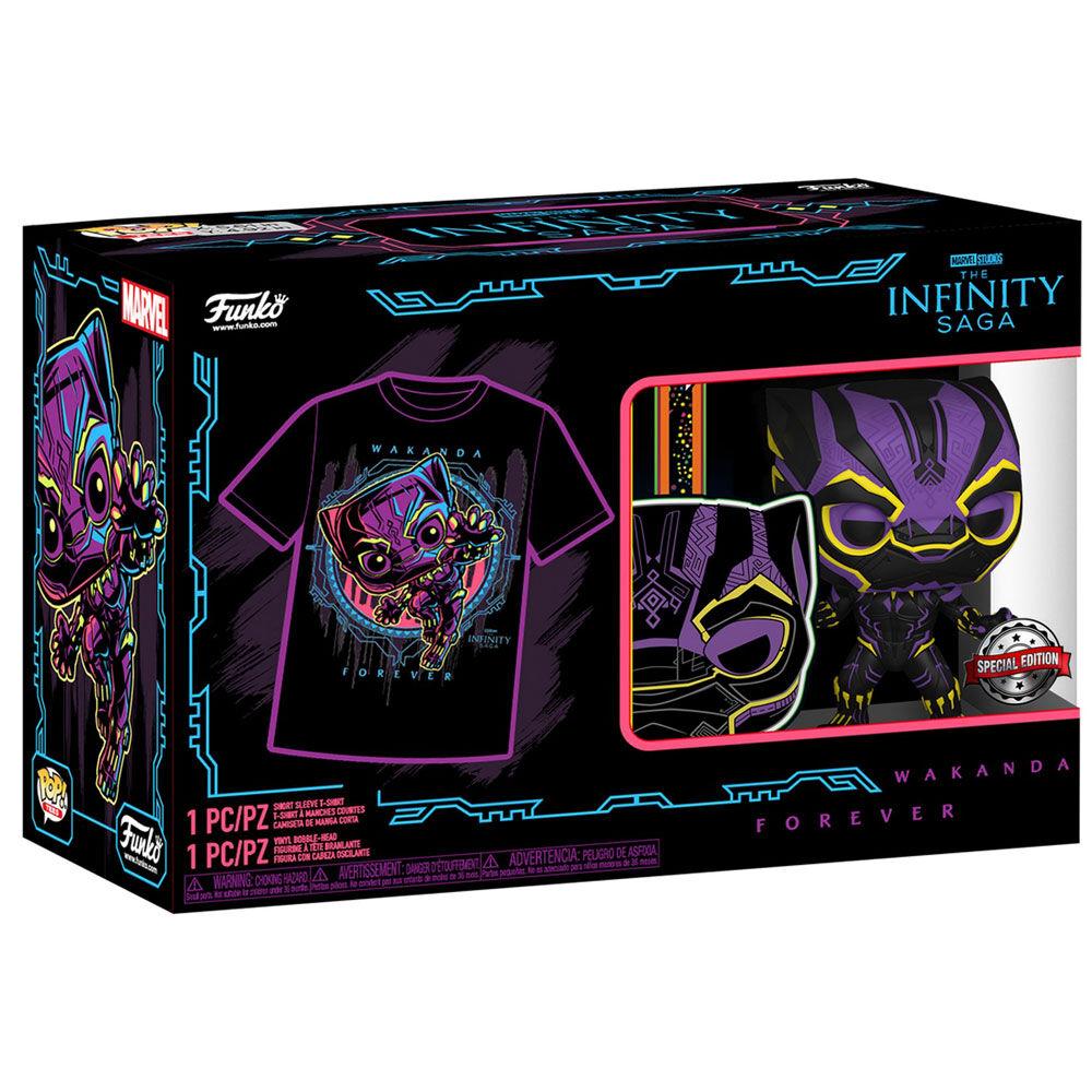 Imagen 5 - Set Figura Pop & Tee Marvel Wakanda Forever Black Panther Exclusive