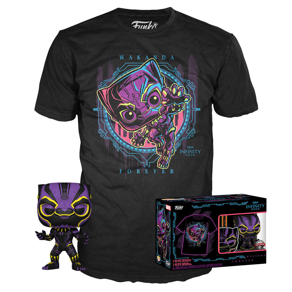Imagen 1 - Set Figura Pop & Tee Marvel Wakanda Forever Black Panther Exclusive