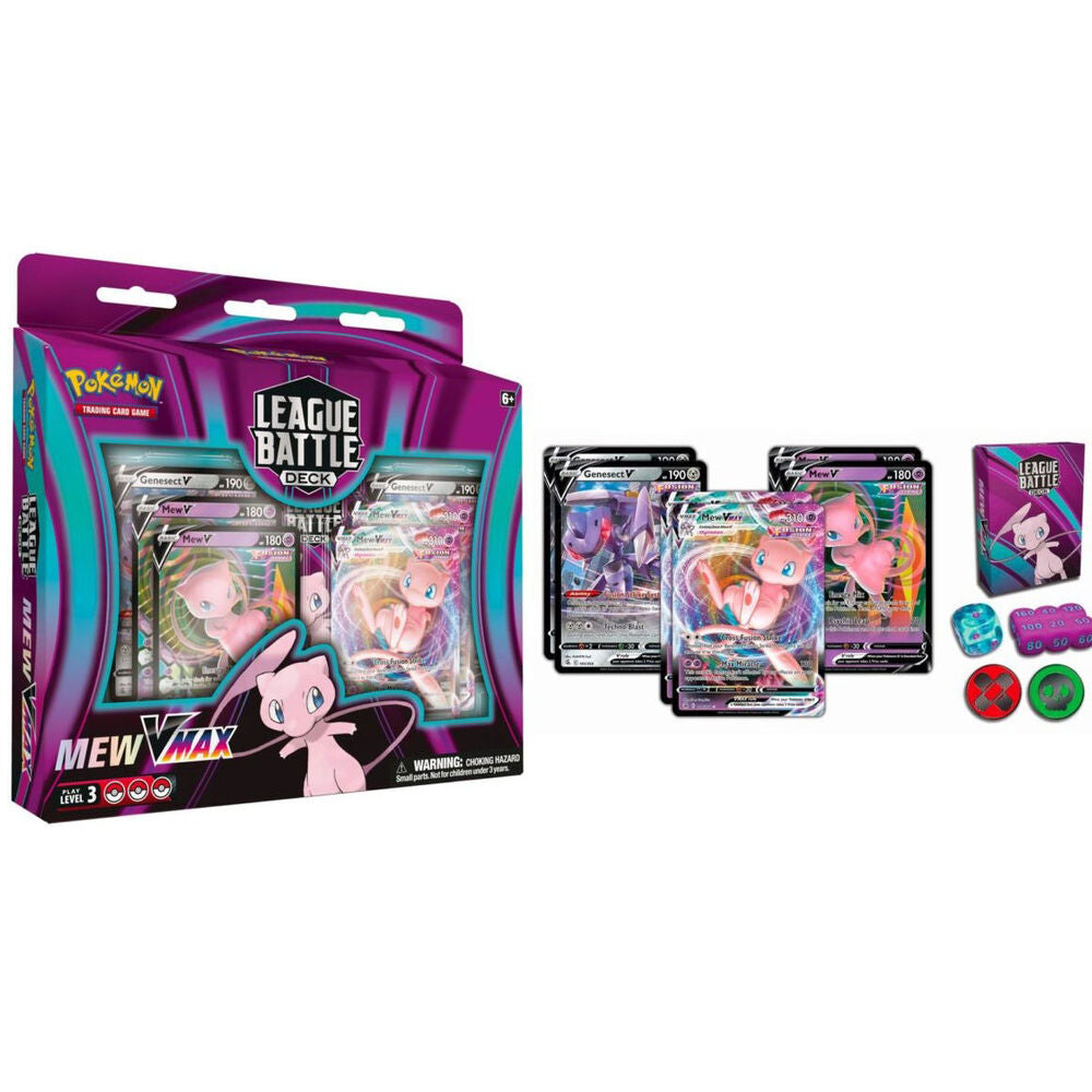 Imagen 1 - Blister Juego Cartas Coleccionables League Battle Mew Vmax Pokemon Español