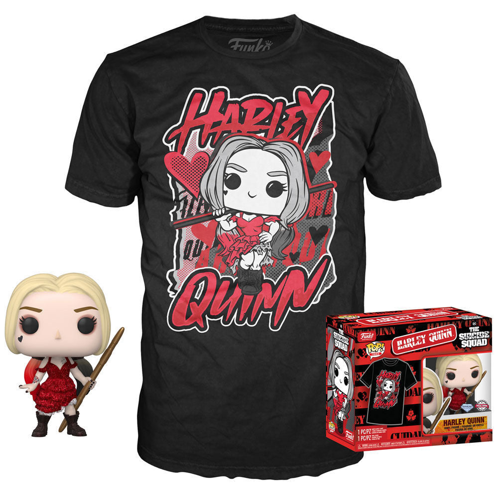 Imagen 1 - Set Figura Pop & Tee Dc Comics Escuadron Suicida Harley Quinn