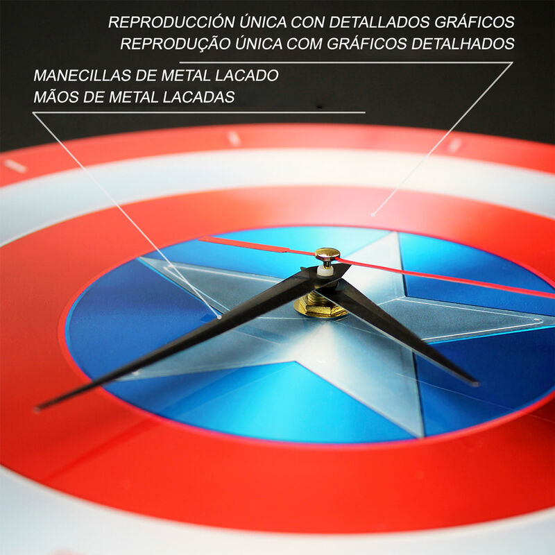 Imagen 2 de Reloj Pared Capitan America Marvel