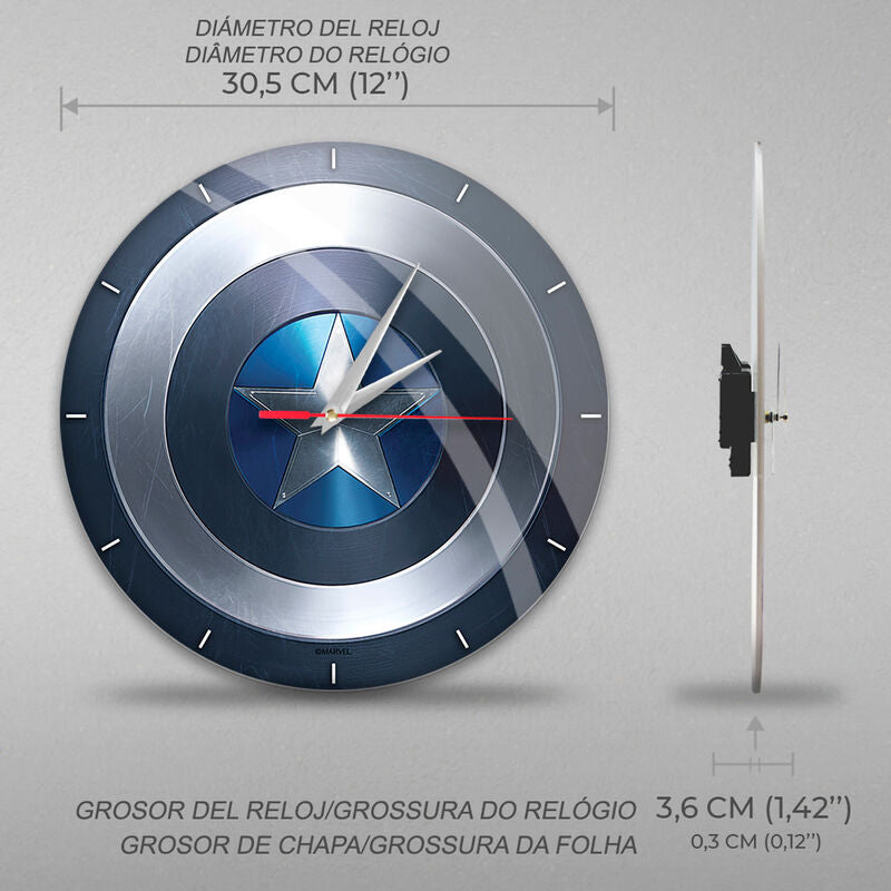 Imagen 3 - Reloj Pared Capitan America Marvel