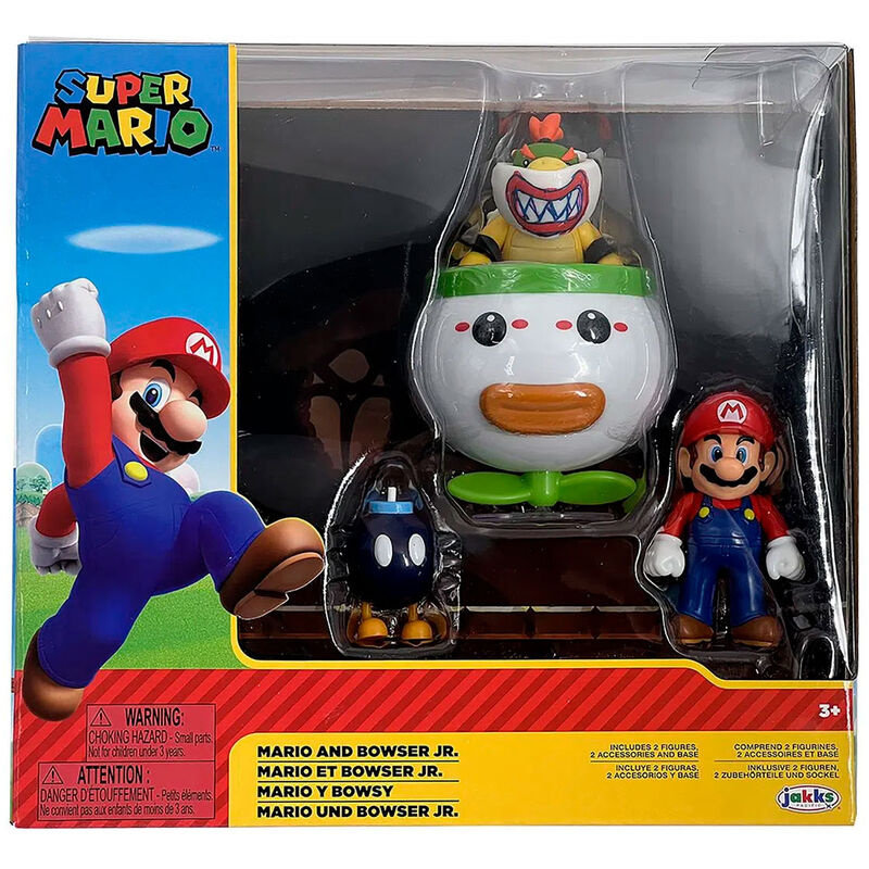 Imagen 1 - Blister Figuras Mario And Bowser Jr. Super Mario Bros 6Cm