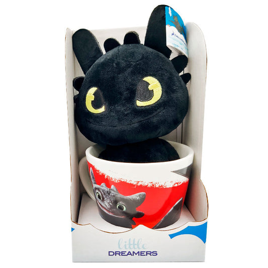 Imagen 1 de Taza + Peluche Toothless Como Entrenar A Tu Dragon 18Cm