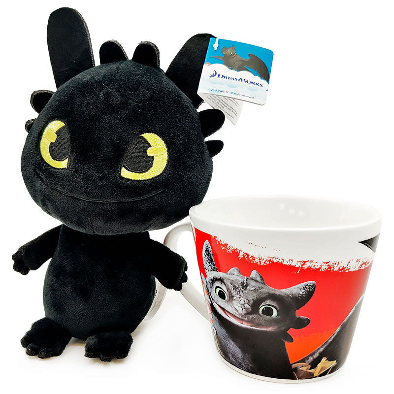 Imagen 3 de Taza + Peluche Toothless Como Entrenar A Tu Dragon 18Cm