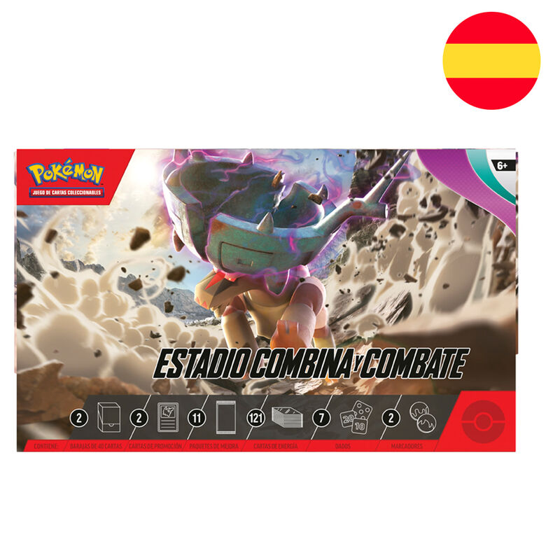 Imagen 1 - Estuche Juego Cartas Coleccionables Estadio Combina Y Combate Evoluciones En Paldea Pokemon Español