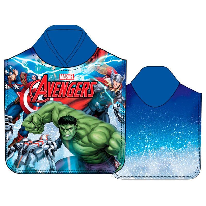 Imagen 1 de Poncho Toalla Los Vengadores Avengers Marvel Microfibra