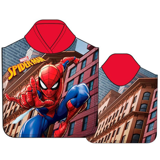 Imagen 1 de Poncho Toalla Spiderman Marvel Microfibra