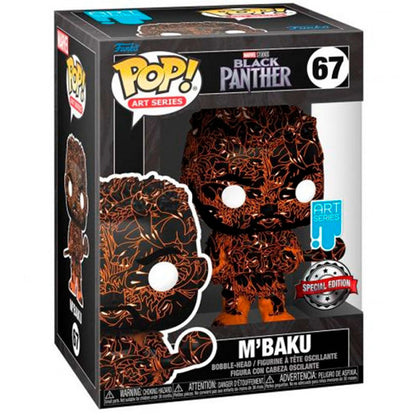 Imagen 1 de Figura Pop Marvel Black Panther M Baku Artist + Case Exclusive