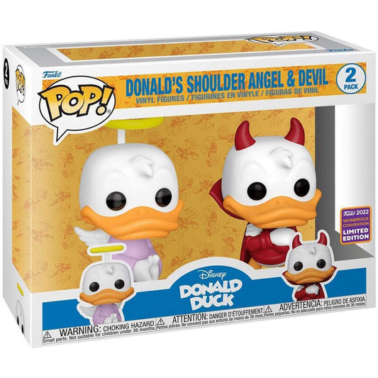 Imagen 1 de Blister 2 Figuras Pop Disney Donald Duck - Donald Angel & Devil Exclusive