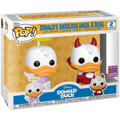 Imagen 1 de Blister 2 Figuras Pop Disney Donald Duck - Donald Angel & Devil Exclusive