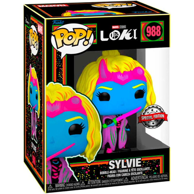 Imagen 2 de Figura Pop Marvel Loki Silvye Black Light Exclusive