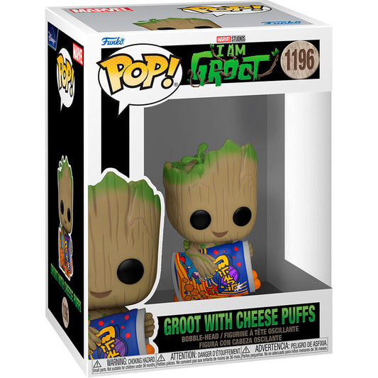 Imagen 1 de Figura Pop Marvel I Am Groot - Groot With Cheese Puffs