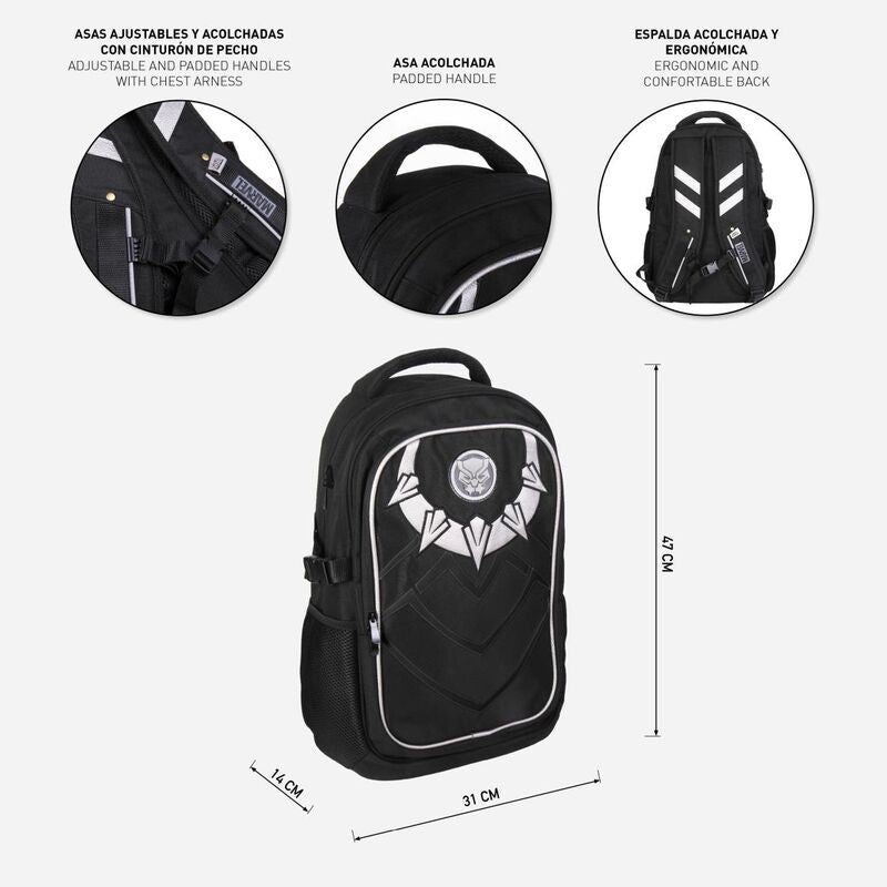 Imagen 5 de Mochila Casual Black Panther Marvel  47Cm