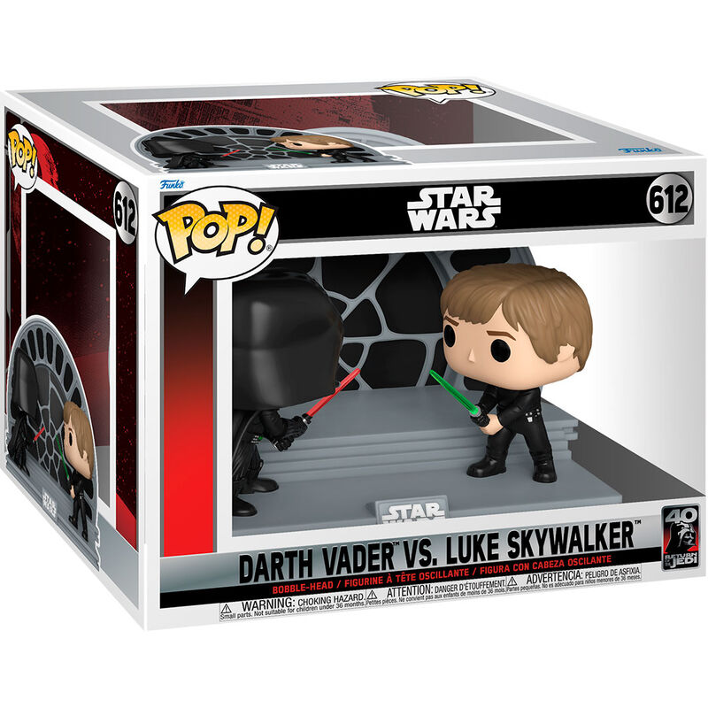 Imagen de Figura Pop Star Wars 40Th Darth Vader Vs Luke Skywalker parte de nuestra colección en Espadas y más, sitio oficial.