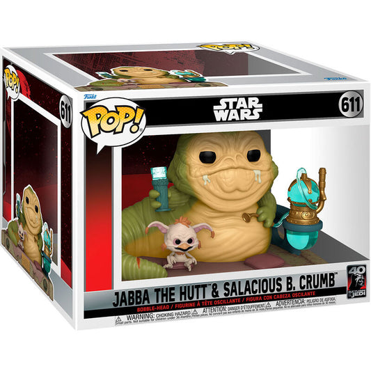 Imagen 1 de Figura Pop Star Wars 40Th Jabba The Hutt & Salacious B Crumb