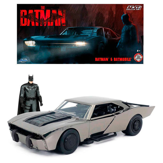 Imagen 1 de Vehiculo Batmobile + Figura Batman Metal Batman Dc Comics 1:24