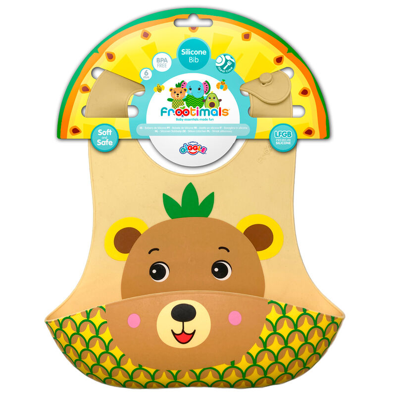 Imagen 2 - Babero Silicona Bubba Tropibear Frootimals