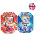 Imagen de Lata Surtido Juego Cartas Coleccionables Escarlata Y Purpura 2 Pokemon Ingles parte de nuestra colección en Espadas y más, sitio oficial.