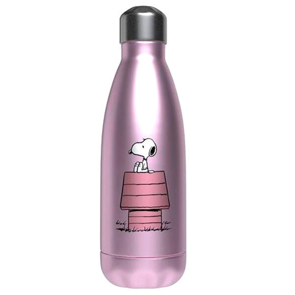 Imagen 1 - Botella Acero Inoxidable Caseta Rosa Snoopy 550Ml