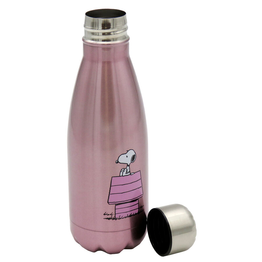 Imagen 2 - Botella Acero Inoxidable Caseta Rosa Snoopy 550Ml