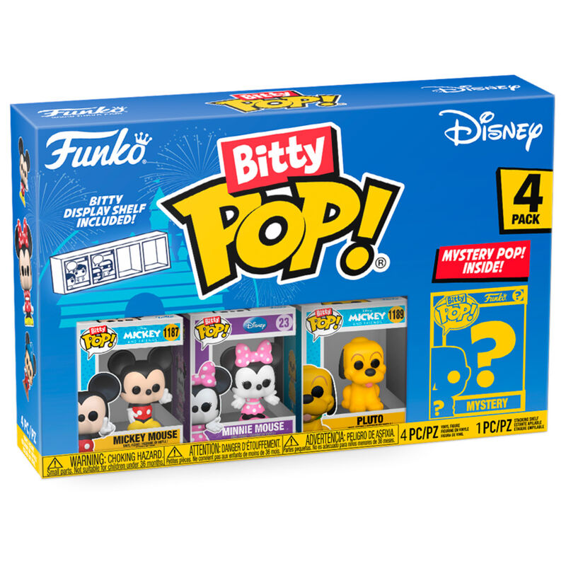 Imagen 1 de Blister 4 Figuras Bitty Pop Disney Mickey