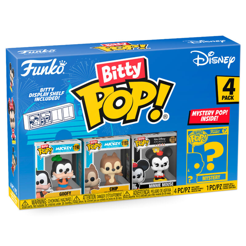 Imagen 1 de Blister 4 Figuras Bitty Pop Disney Goofy