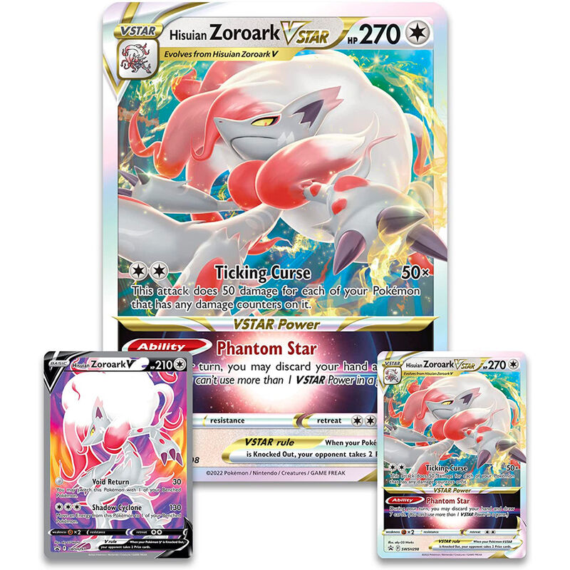 Imagen 3 - Blister Juego Cartas Coleccinables Hisuian Zoroark Vstar Pokemon Ingles