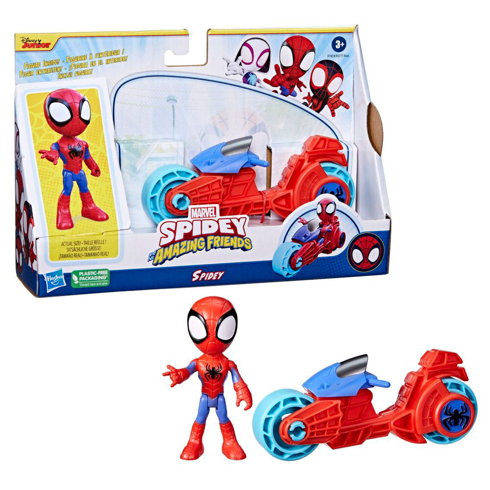 Imagen 1 - Vehiculo Moto Spidey - Spidey Amazing Friends Marvel