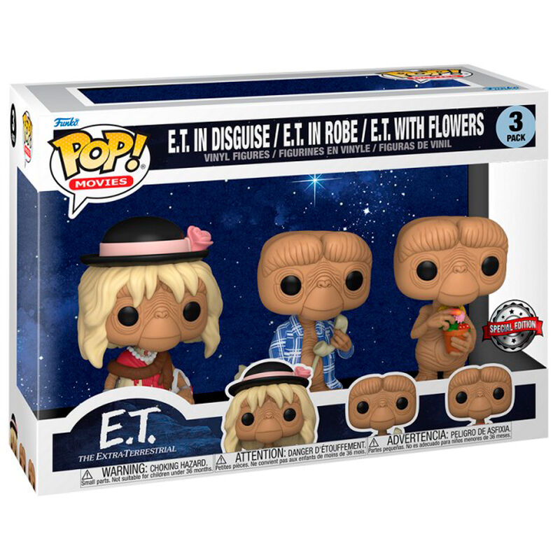 Imagen 1 de Blister 3 Figuras Pop E.T El Extraterrestre Exclusive