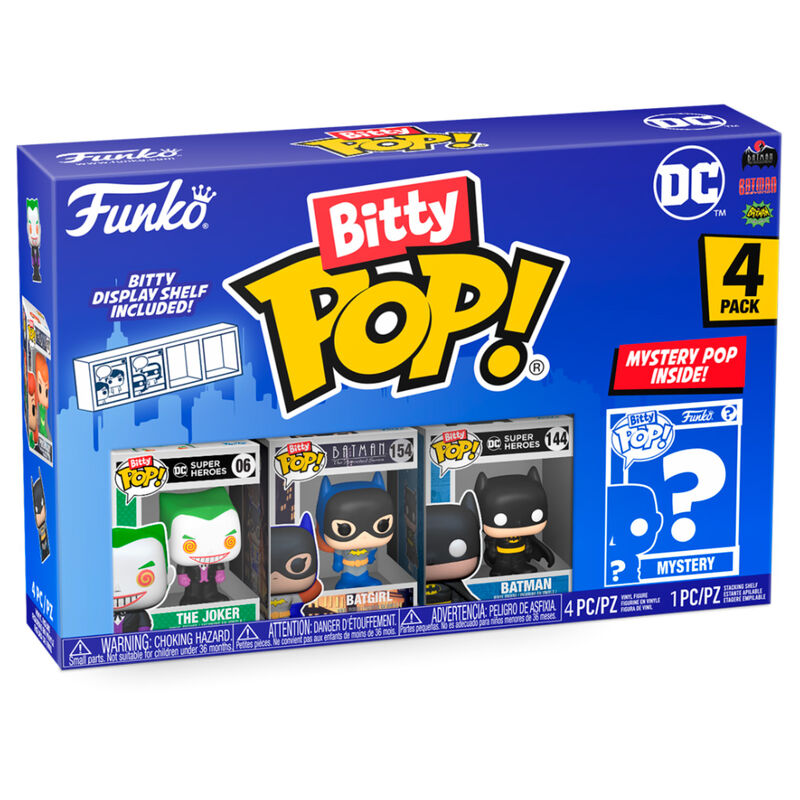 Imagen 1 de Blister 4 Figuras Bitty Pop Dc Comics The Joker