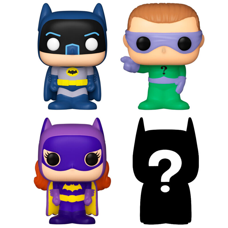 Imagen 2 de Blister 4 Figuras Bitty Pop Dc Comics Batman Adam West