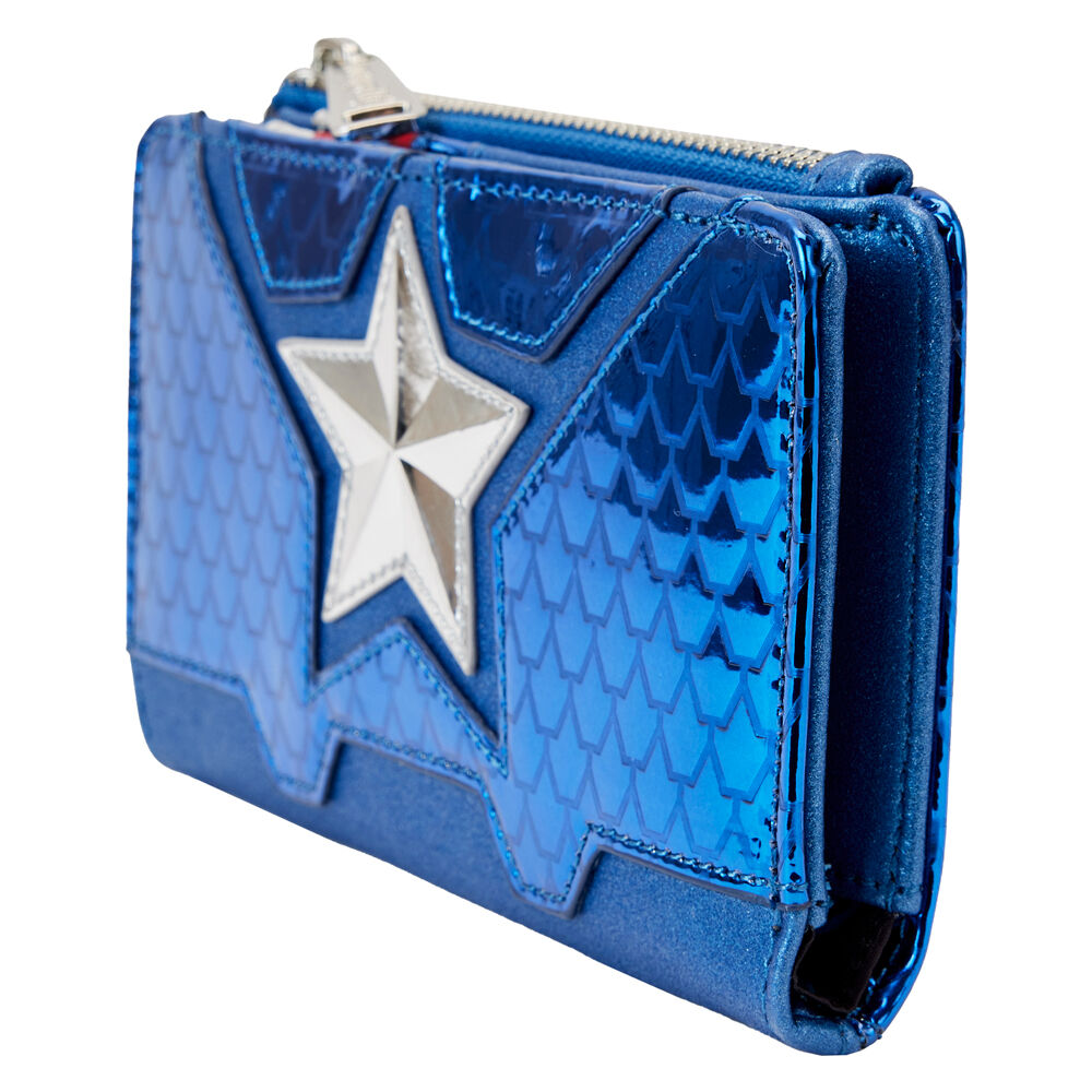 Imagen 3 de Cartera Metallic Capitan America Marvel Loungefly