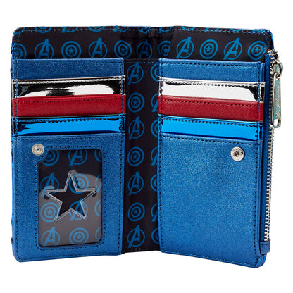 Imagen 4 de Cartera Metallic Capitan America Marvel Loungefly