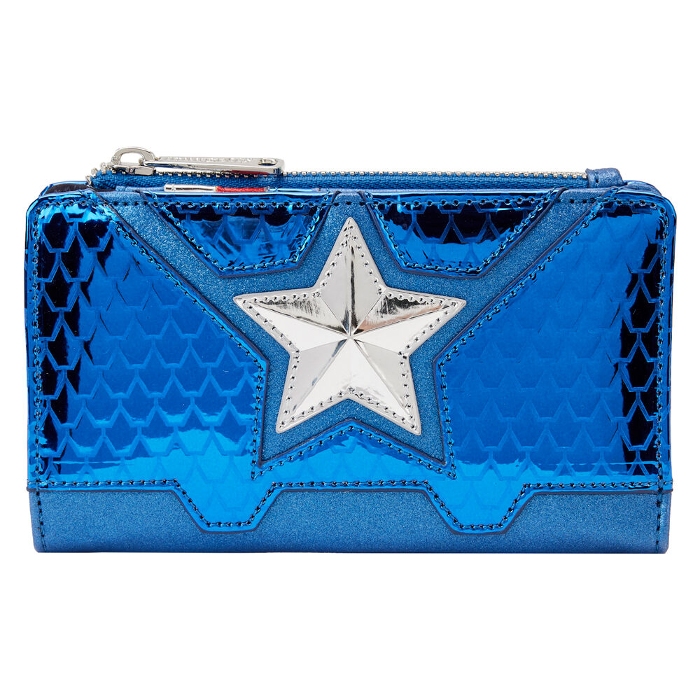 Imagen 2 de Cartera Metallic Capitan America Marvel Loungefly