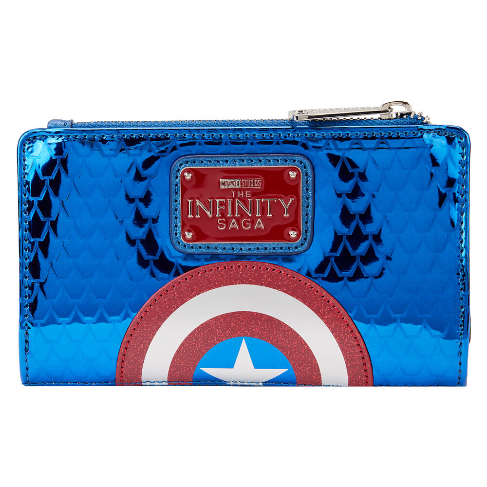 Imagen 1 de Cartera Metallic Capitan America Marvel Loungefly