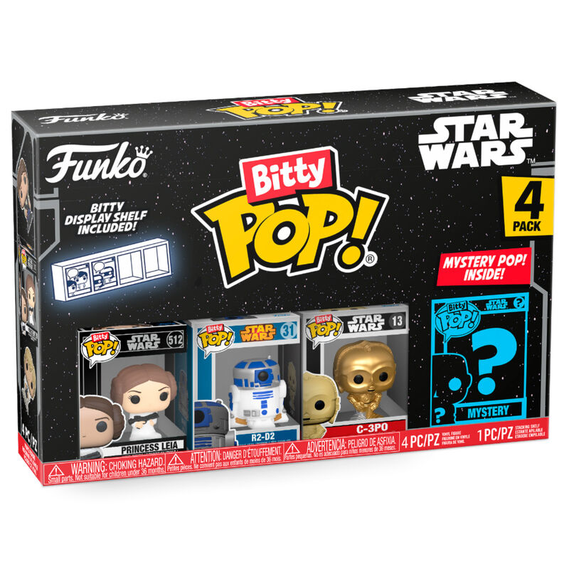 Imagen 1 de Blister 4 Figuras Bitty Pop Star Wars Leia