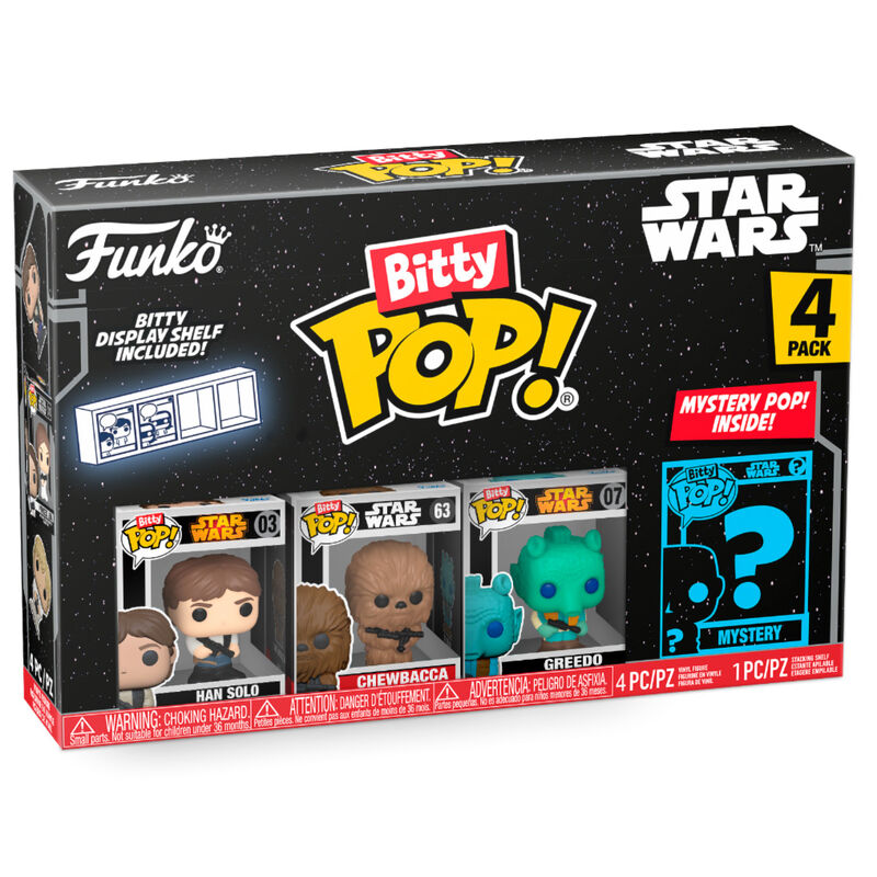 Imagen 1 de Blister 4 Figuras Bitty Pop Star Wars Han Solo